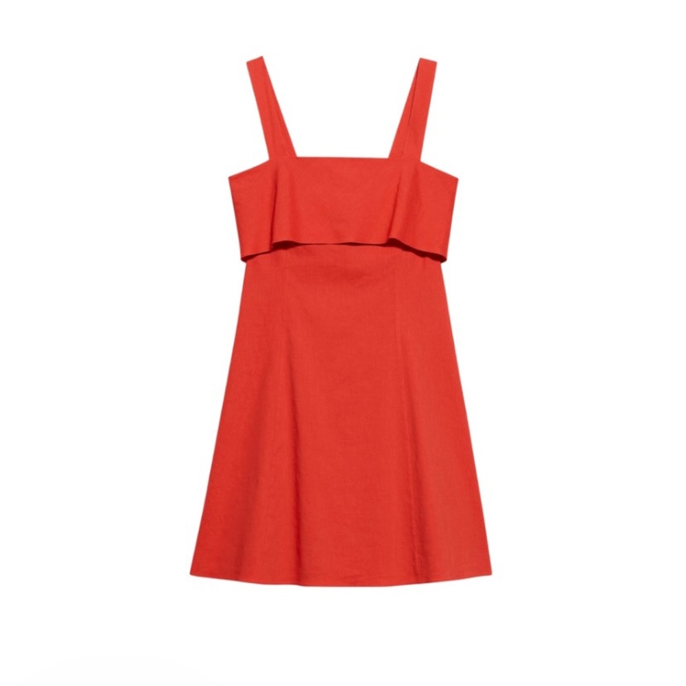 NWT Theory good linen draped back dress